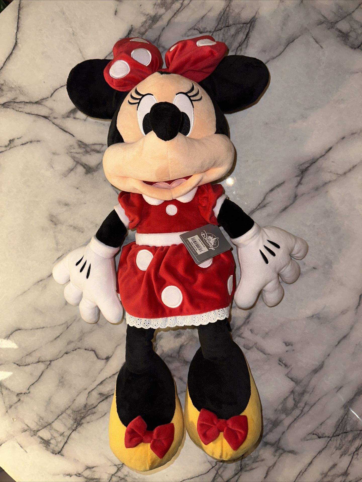 NWT MINT Disney Minnie Mouse Plush 26" Large Doll Classic Red Polka Dot Dress