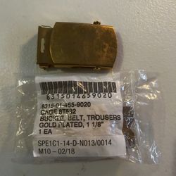 2 Gold Plated Belt Buckles 