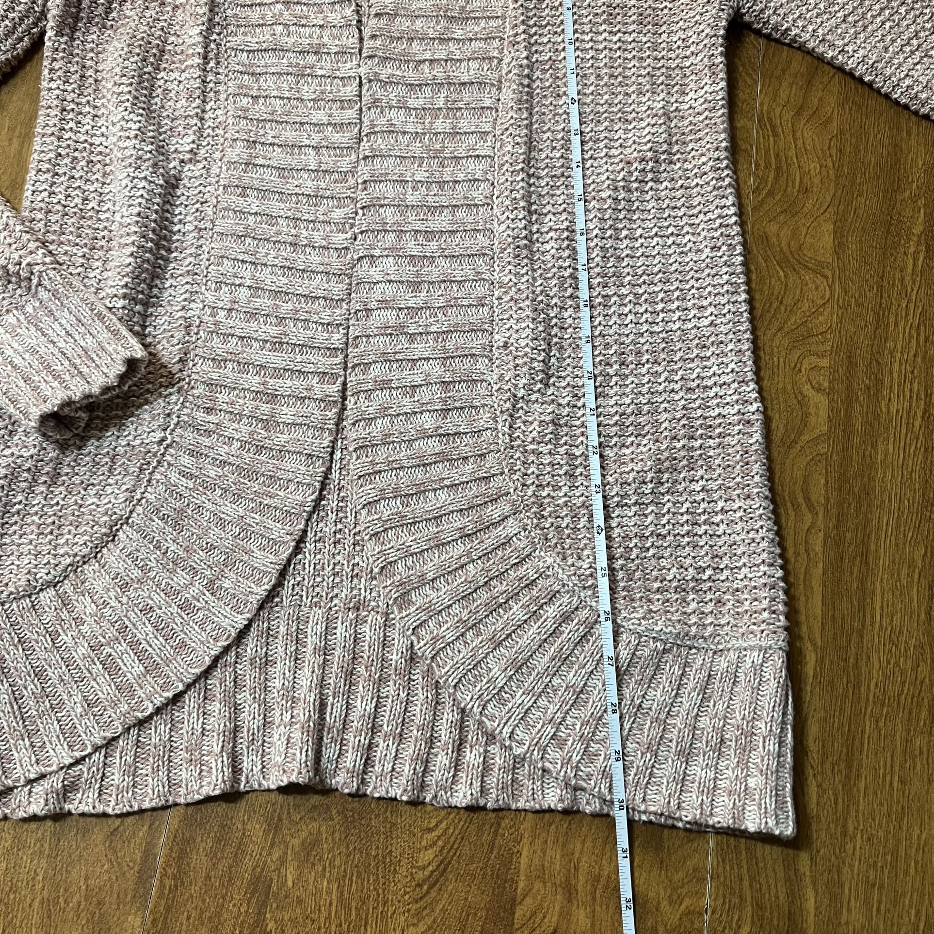PINQUE Knit Blush Pink Open Front Sweater Cardigan size XS