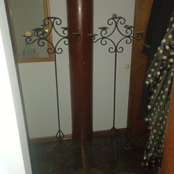 To Wrought Iron Candle Abras