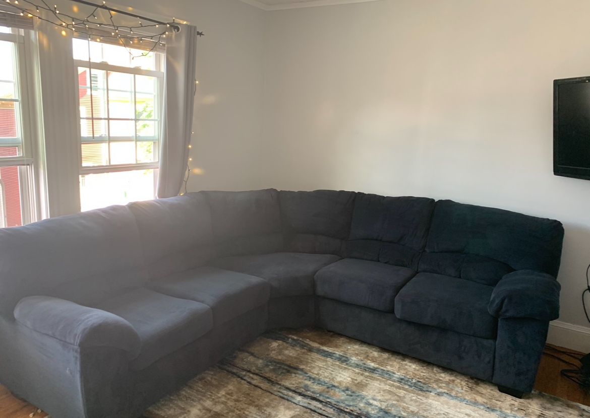Ashley furniture Navy Curved Sectional