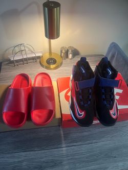 size 8 griffey sneakers and size 8 Nike slides
