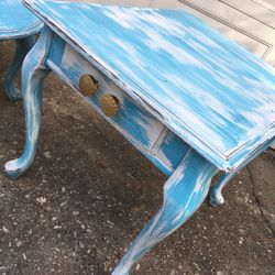 2 Piece Solid Wood End Tables Only 