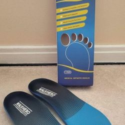 NEW Men 8 -8.5 / Women 10-10.5 Insole.  Plantar fasciitis feet insoles arch supports relieve flat feet, high arch, foot 