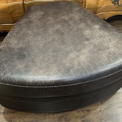 Leather Ottoman + Storage