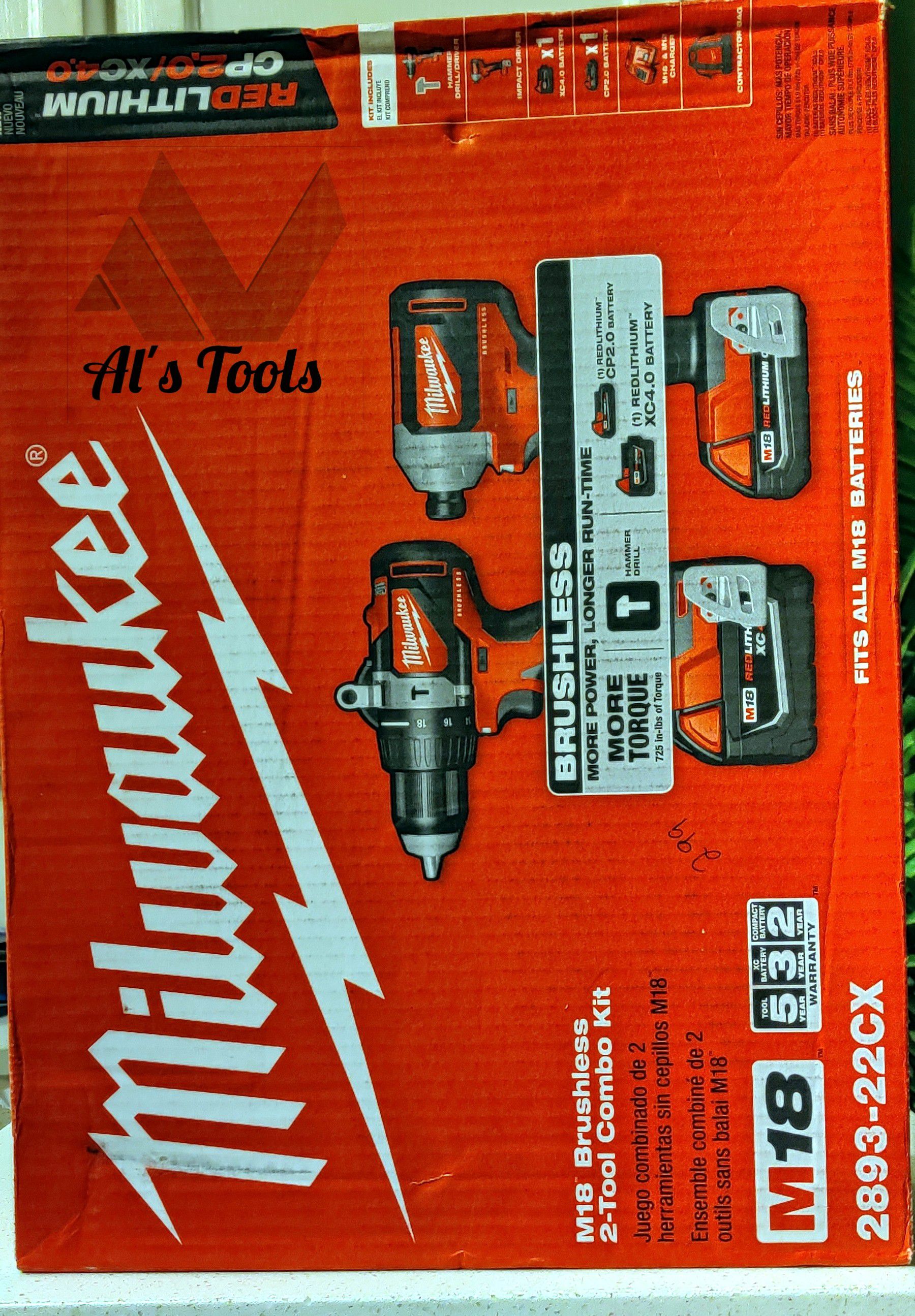 Milwaukee M18 brushless 2nd gen drill set
