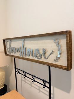 Farmhouse Wood and Metal Wall Sign