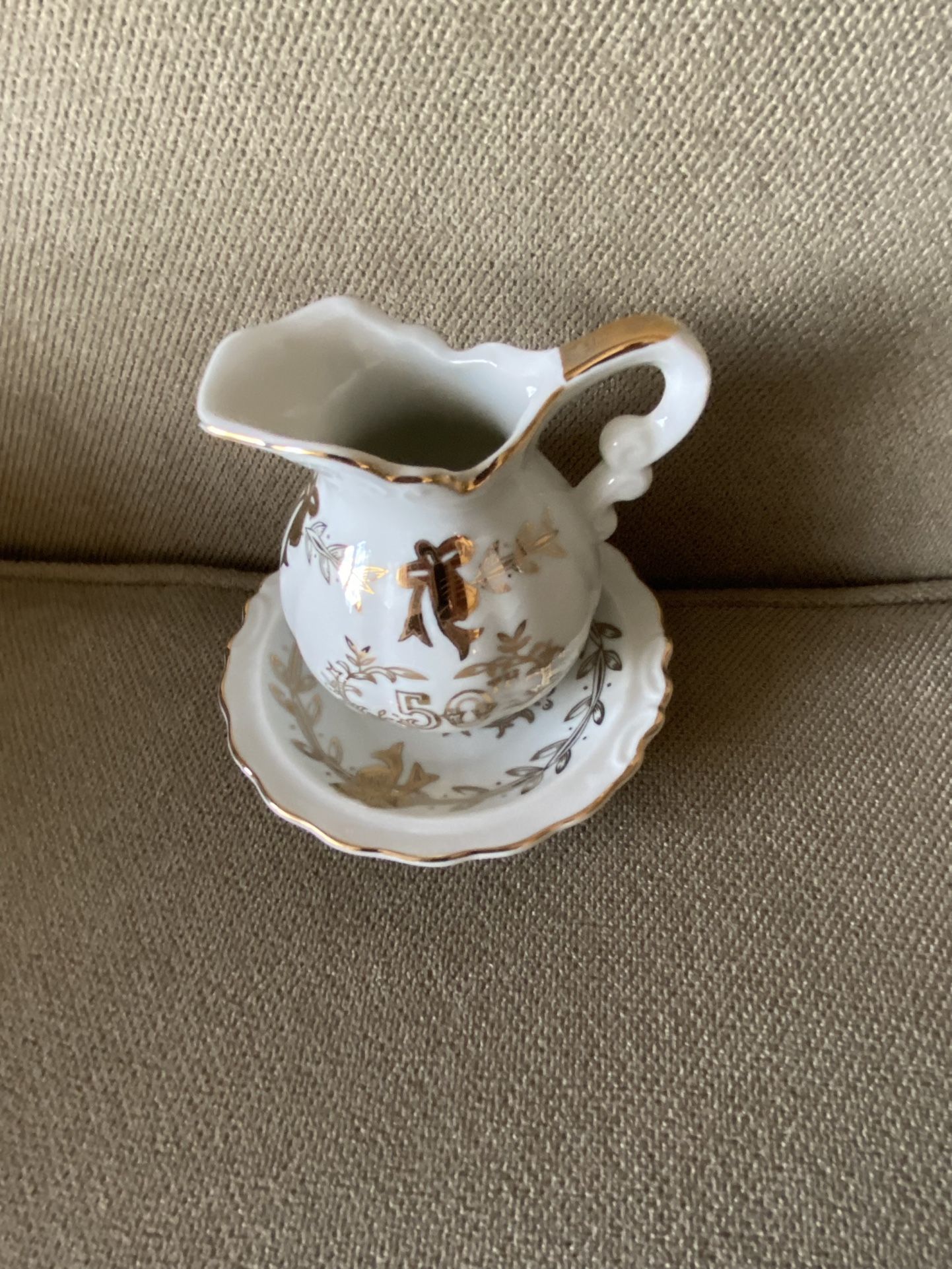 50th Anniversary Lefton China Bowl & Pitcher