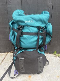 Peak 1 External Frame Hiking Backpack 60L Camping Pack
