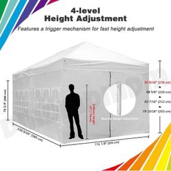 10x20 Pop Up Canopy Large Party Tent Shelter 10x20 With Sidewalls