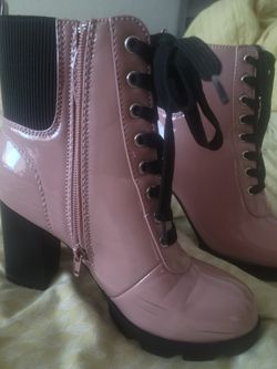 Pink Combat Boots