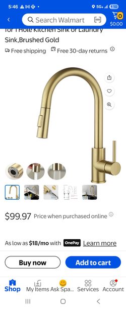 Havin Gold Kitchen Faucet with Pull Down Sprayer, High Arc SUS304 Stainless Steel, Brushed Gold Finish, cUPC Cartridge, with10 Deck Plate, Fit for 1/2