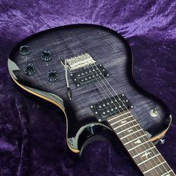 PRS SE Mark Tremonti Electric Guitar Charcoal Burst Flame Maple Top 