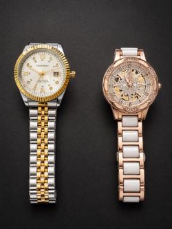 Man and woman watches