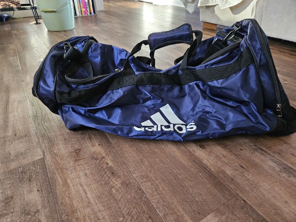 Adidas Large Black/Blue Duffle Bag