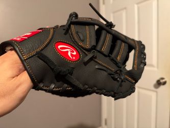 Rawlings Baseball Glove Black Leather 1st base kids