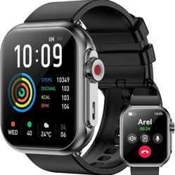 Smart Watch for Men Women, 1000mAh Battery 100-Day Standby Time, 1.85" HD Screen Fitness Tracker, 110+ Sport Modes, IP68 Waterproof, Heart Rate/Sleep 