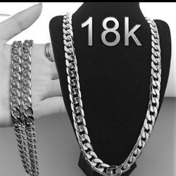 Chain silver cuba 18k