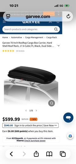 Garvee Rooftop Cargo Box