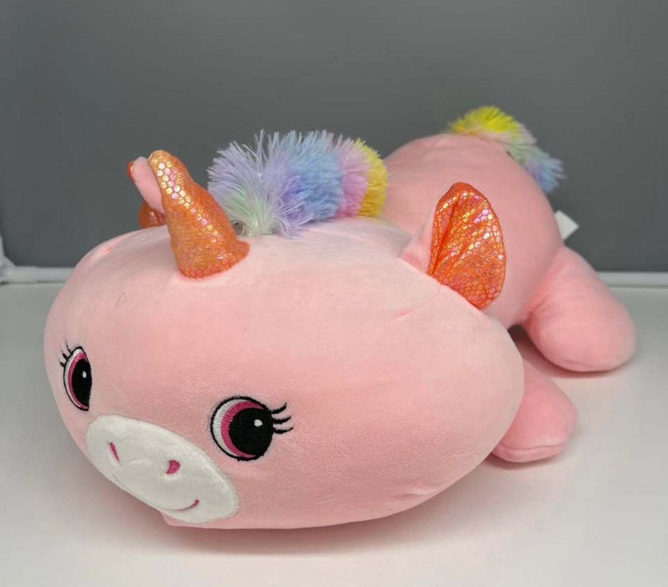Unicorn Plush stuffed Animal 15" Greenbrier International - VGUC
