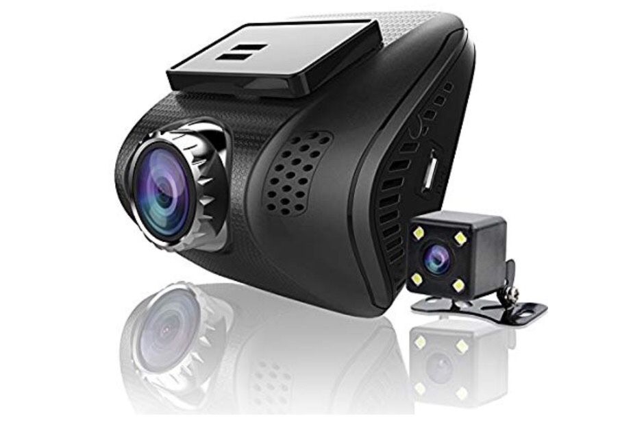 Ampulla Cruiser X Dual Dash Cam, Super HD 1296P Front & 720P Rear Dash Cam 170°& 160°Ultra Wide Angle Dashboard Camera G-Sensor WDR LDWS