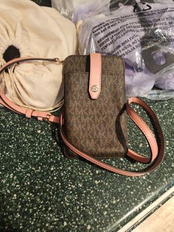 Michael Kors Monogram Phone Holder/Wallet On