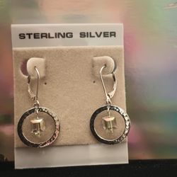 Sterling Silver Dangle Drop Earrings 
