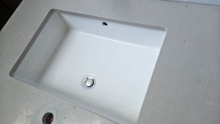 49" x 22.5" Engineered Stone Vanity Top with Undermount Ceramic Sink - Excellent Condition