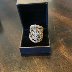 Ring Whith Diamonds Real Gold No Fake