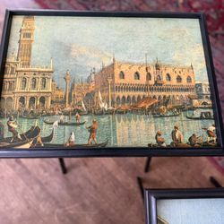 Tv Trays - 2 - Venice Italy Scenes.  
