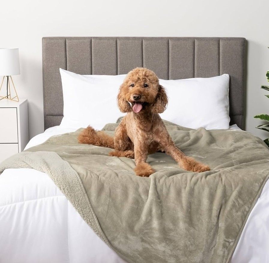 Large Waterproof Dog Blanket, Sofa Cover. Tan/ Beige