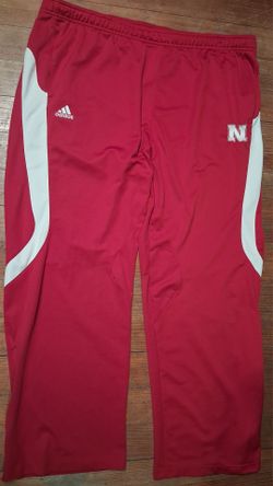 Adult Size 2 Xlarge Climalite Adidas Nebraska Cornhuskers Track Pants