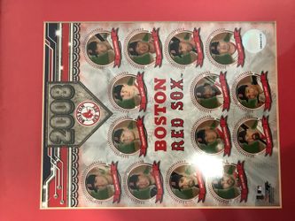 2008 Boston Red Sox line up , FRAMED