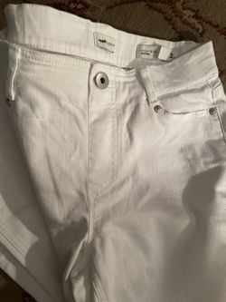 j jill white denim high rise cropped pant sz 0-2 petite XS
