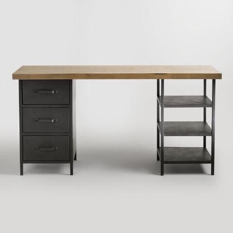 World Market Colton Metal Wood Desk For Sale In Canyon Country Ca