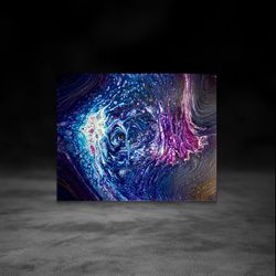 Original Acrylic Abstract Galaxy Painting on Canvas