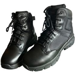 Interceptor Men's US 10.5 Zippered 6" Soft Toe Tactical Leather Boots Firefighter Police Guard Station Duty