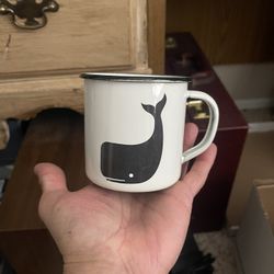 Porcelain whale mug
