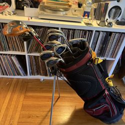 Callaway Golf Club Set / Steelhead X16 Irons 5-PW / Ping Gap & Sand Wedges / Titleist 3 Wood / Spaulding 5 Wood / Callaway Big Bertha alpha Driver 