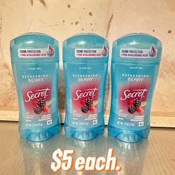 Secret Deodorant. 