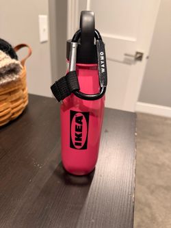 IKEA Water Bottle with Carabiner Clip