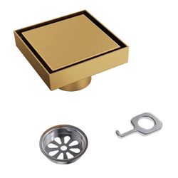 Square Floor Drain Set Gold SFS-3065-GD