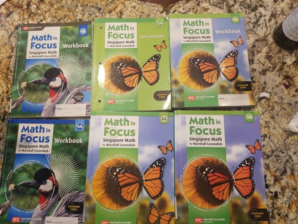 Math In Focus, Singapore Math 3A/3B/4A/4B Textbooks And Workbooks (Like Or Brand New) 