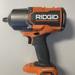 RIDGID 18V Brushless Cordless 4-Mode 1/2 in. High-Torque Impact Wrench (Tool Only), Orange
