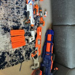 Nerf Guns And LaserX Laser Tag Guns Lot