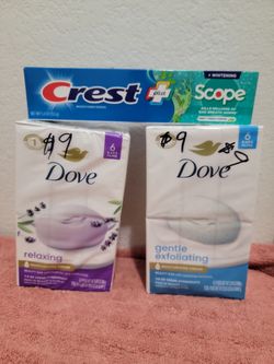 Dos paquetes de dove por $20