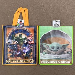 2 Brand new Disney Star Wars & Marvel Avengers reusable bags