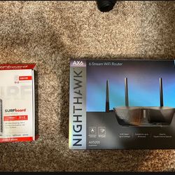 Arris Modem And Netgear Nighthawk Router For Sale