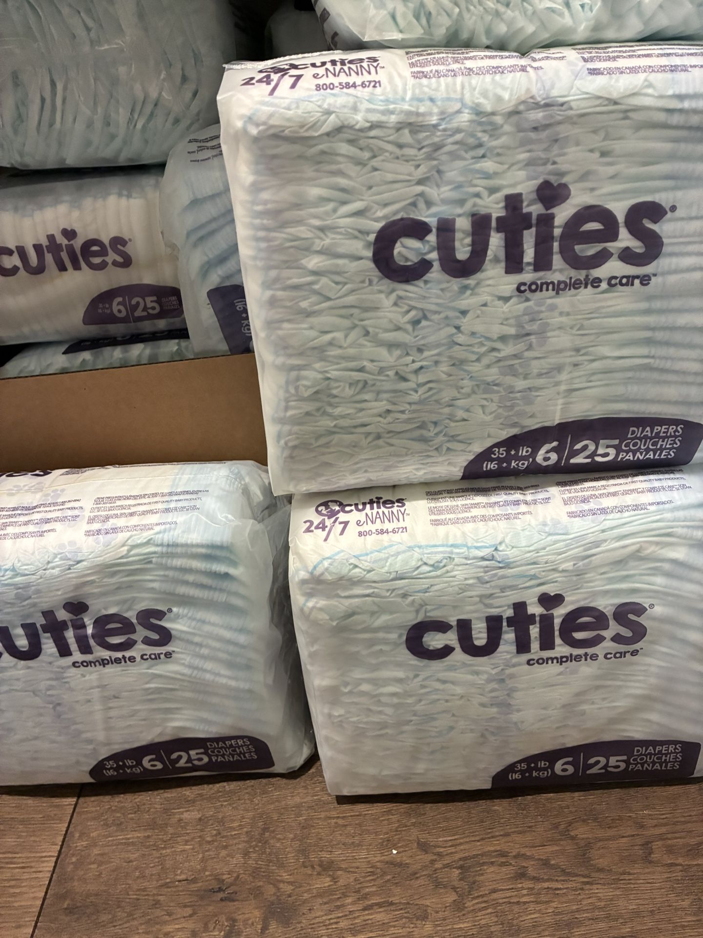 Diapers, Cuties Brand Size 6 And Wipes