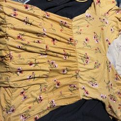 Yellow Floral Dress